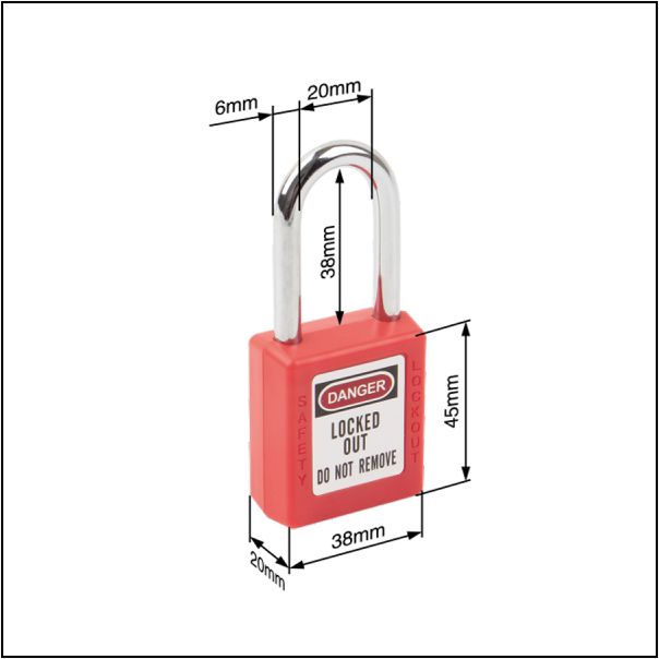 Lototo Safety Padlock L410RED
