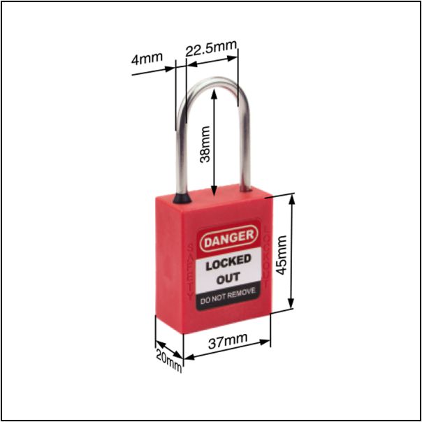 Lototo Safety-Padlock-LS31RED