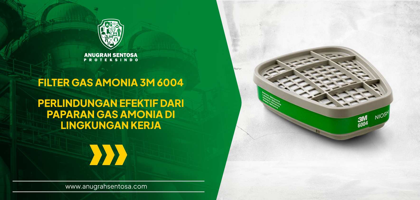 filter gas amonia 3m 6004