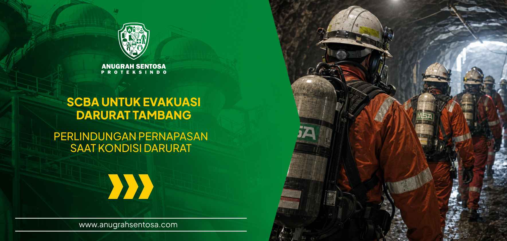 scba untuk evakuasi darurat tambang