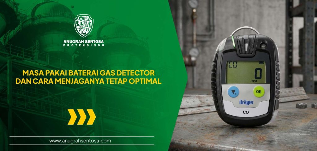 masa pakai baterai gas detector